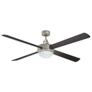 vidaXL Fényventilátor távirányítóval Ø 130 cm Sötét Barna