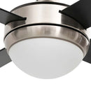 vidaXL Fényventilátor távirányítóval Ø 130 cm Fekete