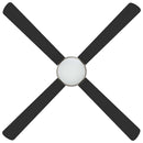 vidaXL Fényventilátor távirányítóval Ø 130 cm Fekete