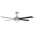 vidaXL Fényventilátor távirányítóval Ø 130 cm Fekete
