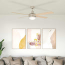 vidaXL Fényventilátor távirányítóval Ø 130 cm Sonoma