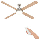 vidaXL Fényventilátor távirányítóval Ø 130 cm Sonoma