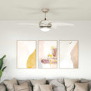 vidaXL Fényventilátor távirányítóval Ø 110 cm Átlátszó
