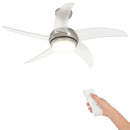 vidaXL Fényventilátor távirányítóval Ø 110 cm Átlátszó