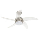 vidaXL Fényventilátor távirányítóval Ø 110 cm Átlátszó