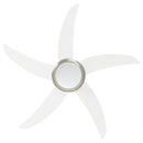 vidaXL Fényventilátor távirányítóval Ø 110 cm Átlátszó