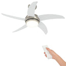 vidaXL Fényventilátor távirányítóval Ø 110 cm Fehér