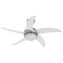vidaXL Fényventilátor távirányítóval Ø 110 cm Fehér
