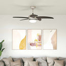 vidaXL Fényventilátor távirányítóval Ø 110 cm Sötét Barna