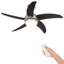 vidaXL Fényventilátor távirányítóval Ø 110 cm Sötét Barna