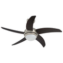 vidaXL Fényventilátor távirányítóval Ø 110 cm Sötét Barna