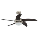 vidaXL Fényventilátor távirányítóval Ø 110 cm Sötét Barna
