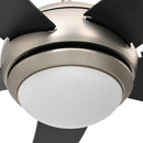 vidaXL Fényventilátor távirányítóval Ø 110 cm Fekete