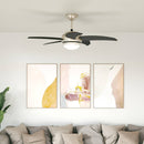 vidaXL Fényventilátor távirányítóval Ø 110 cm Fekete