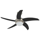 vidaXL Fényventilátor távirányítóval Ø 110 cm Fekete