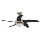 vidaXL Fényventilátor távirányítóval Ø 110 cm Fekete