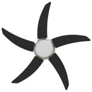 vidaXL Fényventilátor távirányítóval Ø 110 cm Fekete