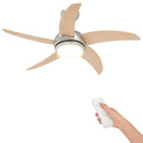 vidaXL Fényventilátor távirányítóval Ø 110 cm Sonoma