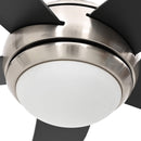vidaXL Fényventilátor távirányítóval Ø 130 cm Fekete