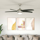 vidaXL Fényventilátor távirányítóval Ø 130 cm Fekete