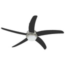 vidaXL Fényventilátor távirányítóval Ø 130 cm Fekete