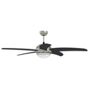 vidaXL Fényventilátor távirányítóval Ø 130 cm Fekete