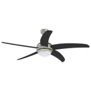 vidaXL Fényventilátor távirányítóval Ø 130 cm Fekete