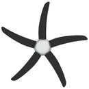 vidaXL Fényventilátor távirányítóval Ø 130 cm Fekete