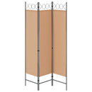 vidaXL 3-panelos válaszfal Bézs 120 x 180 cm Szövet