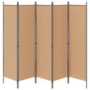 vidaXL 5-paneles szoba elválasztó Bézs 250 x 180 cm Szövet