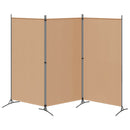 vidaXL 3-panelos válaszfal Bézs 260 x 180 cm Szövet