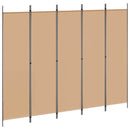 vidaXL 5-paneles szoba elválasztó Bézs 250 x 200 cm Szövet