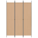 vidaXL 3-panelos válaszfal Bézs 150 x 220 cm Szövet