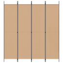 vidaXL 4-paneles szoba elválasztó Bézs 200 x 220 cm Szövet