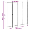 vidaXL 4-paneles szoba elválasztó Bézs 200 x 220 cm Szövet