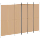 vidaXL 6-paneles szobaelválasztó Bézs 300 x 220 cm Szövet