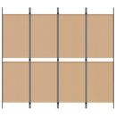 vidaXL 4-paneles szoba elválasztó Bézs 200 x 180 cm Szövet