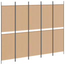 vidaXL 5-paneles szoba elválasztó Bézs 250 x 200 cm Szövet