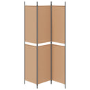 vidaXL 3 paneles szobai elválasztó Bézs 150 x 220 cm Szövet