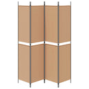 vidaXL 4 paneles szobafal Bézs 200 x 220 cm Szövet