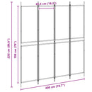 vidaXL 4 paneles szobafal Bézs 200 x 220 cm Szövet