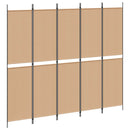 vidaXL 5-panelos szoba leválasztó Bézs 250 x 220 cm Szövet