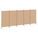 vidaXL 5-paneles szoba elválasztó Bézs 433 x 180 cm Szövet