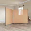vidaXL 2-paneles szoba elválasztó Bézs 348 x 180 cm Szövet