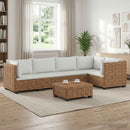 vidaXL 6 db Rattan Lounge Szett Párnákkal GENDT Természetes Rátta