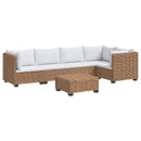 vidaXL 6 db Rattan Lounge Szett Párnákkal GENDT Természetes Rátta