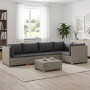 vidaXL 6 db Rattan Lounge Szett Párnákkal GENDT Természetes Rátta
