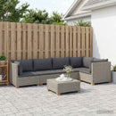 vidaXL 6 db Rattan Lounge Szett Párnákkal GENDT Természetes Rátta