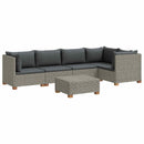 vidaXL 6 db Rattan Lounge Szett Párnákkal GENDT Természetes Rátta
