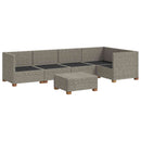 vidaXL 6 db Rattan Lounge Szett Párnákkal GENDT Természetes Rátta